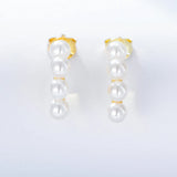 Versatile Sterling Silver Pearl Earrings Light Jewelry