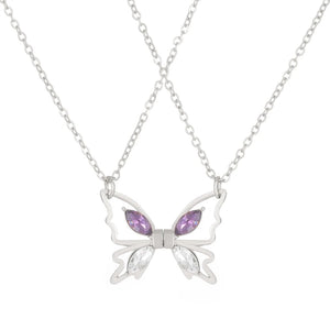 European American Couple Clavicle Chain Zircon Necklace Set