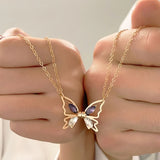 European American Couple Clavicle Chain Zircon Necklace Set