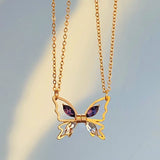 European American Couple Clavicle Chain Zircon Necklace Set