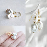 Baroque Pearl Earrings 925 Sterling Silver