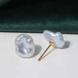 Baroque Pearl Earrings 925 Sterling Silver
