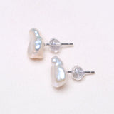 Baroque Pearl Earrings 925 Sterling Silver