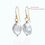 Baroque Pearl Earrings 925 Sterling Silver