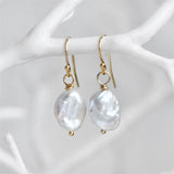 Baroque Pearl Earrings 925 Sterling Silver