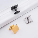 European American Man's Steel Cufflinks Titanium Studs