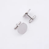 European American Man's Steel Cufflinks Titanium Studs