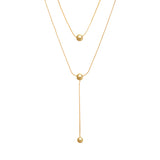 European American Style Double Beanie Necklace Female
