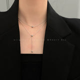 European American Style Double Beanie Necklace Female