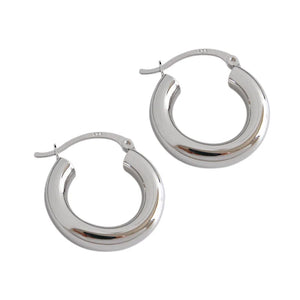 S925 Sterling Silver Metal Ring Earrings
