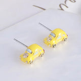 Enamel Glaze Yellow Car Ear Accessories