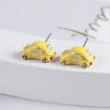 Enamel Glaze Yellow Car Ear Accessories