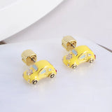 Enamel Glaze Yellow Car Ear Accessories