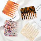 Acetic Acid Sheet Hair Comb Antistatic Leopard Print Wide Tooth Comb