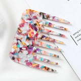 Acetic Acid Sheet Hair Comb Antistatic Leopard Print Wide Tooth Comb