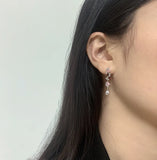 European American Bride Set S925 Silver Necklace Earrings Set