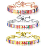 Colorful Zircon Bracelet Women's Crystal Adjustable Bracelet