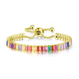 Colorful Zircon Bracelet Women's Crystal Adjustable Bracelet