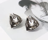 European American 3D Square Ear Clip
