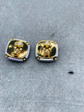 Casual Metal Square Gem Ear Clips