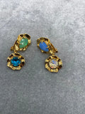 Fashionable Big Stone Ear Clips by European & American Designers