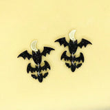 Acrylic Halloween Leopard Pumpkin Candy Earrings