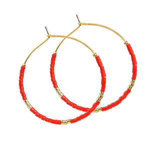 Colorful Rice Beads Earrings Exaggerated Large Earrings For Women
