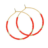 Colorful Rice Beads Earrings Exaggerated Large Earrings For Women