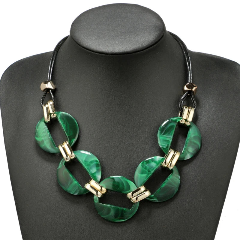 Acrylic Exaggerated Necklace For Women Jewelry Geometric Necklace