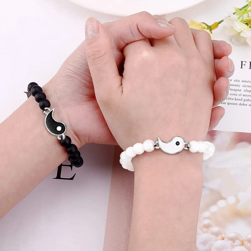 Crystal Frosted Stone Bracelet Couple Fancy Jewelry