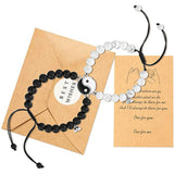 Crystal Frosted Stone Bracelet Couple Fancy Jewelry