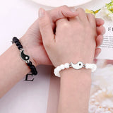 Crystal Frosted Stone Bracelet Couple Fancy Jewelry