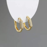 CZ Zircon Silver 925 18k Hoop Earrings For Women