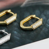 CZ Zircon Silver 925 18k Hoop Earrings For Women