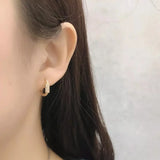 CZ Zircon Silver 925 18k Hoop Earrings For Women