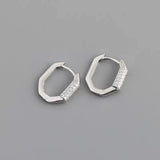CZ Zircon Silver 925 18k Hoop Earrings For Women