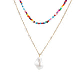 Bohemian Style Colorful Rice Bead Necklace