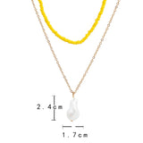 Bohemian Style Colorful Rice Bead Necklace