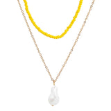 Bohemian Style Colorful Rice Bead Necklace