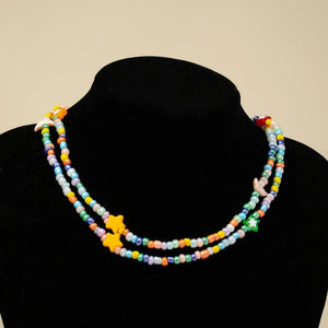 Boho Rice Beads Clavicle Necklace for Women