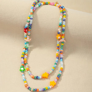 Boho Rice Beads Clavicle Necklace for Women