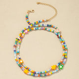 Boho Rice Beads Clavicle Necklace for Women