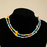 Boho Rice Beads Clavicle Necklace for Women
