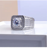 Men's Zircon Micro Inlaid Ring