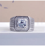 Men's Zircon Micro Inlaid Ring