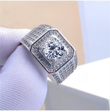 Men's Zircon Micro Inlaid Ring