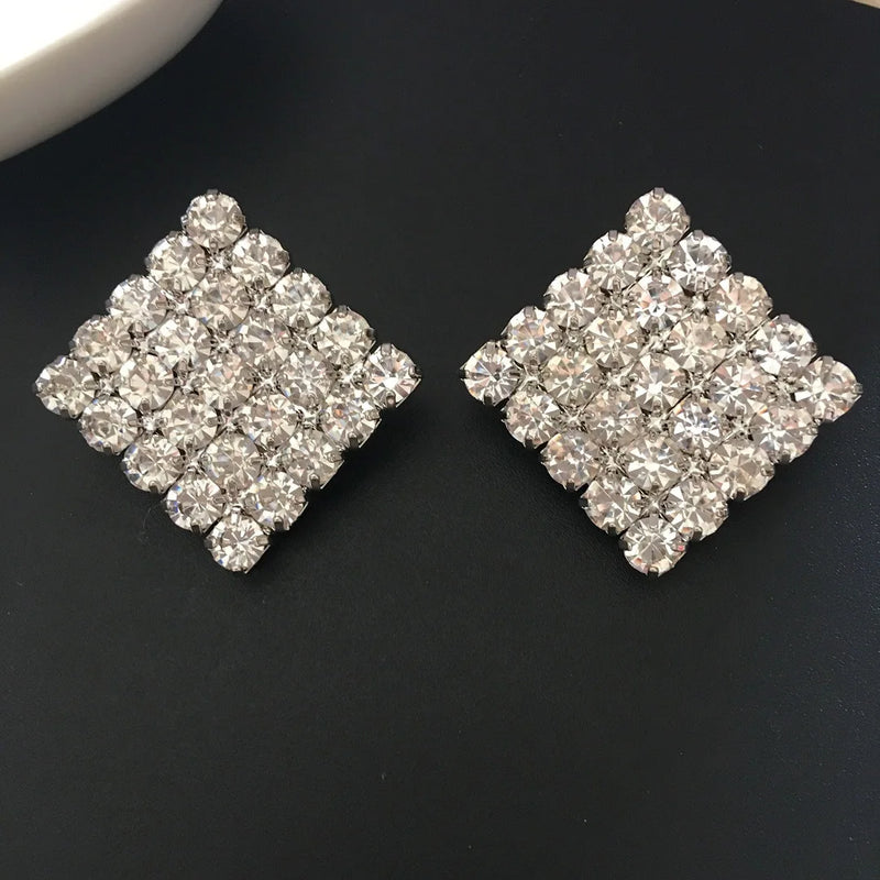 European Style Pearl Crystal Pendant Ear Clip