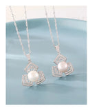 S925 Silver Necklace with Pearl Pendant