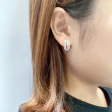 Vintage Sterling Silver Micro-set Zirconia Clip-On Earrings