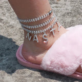 Crystal Anklet for Women's Beach Party